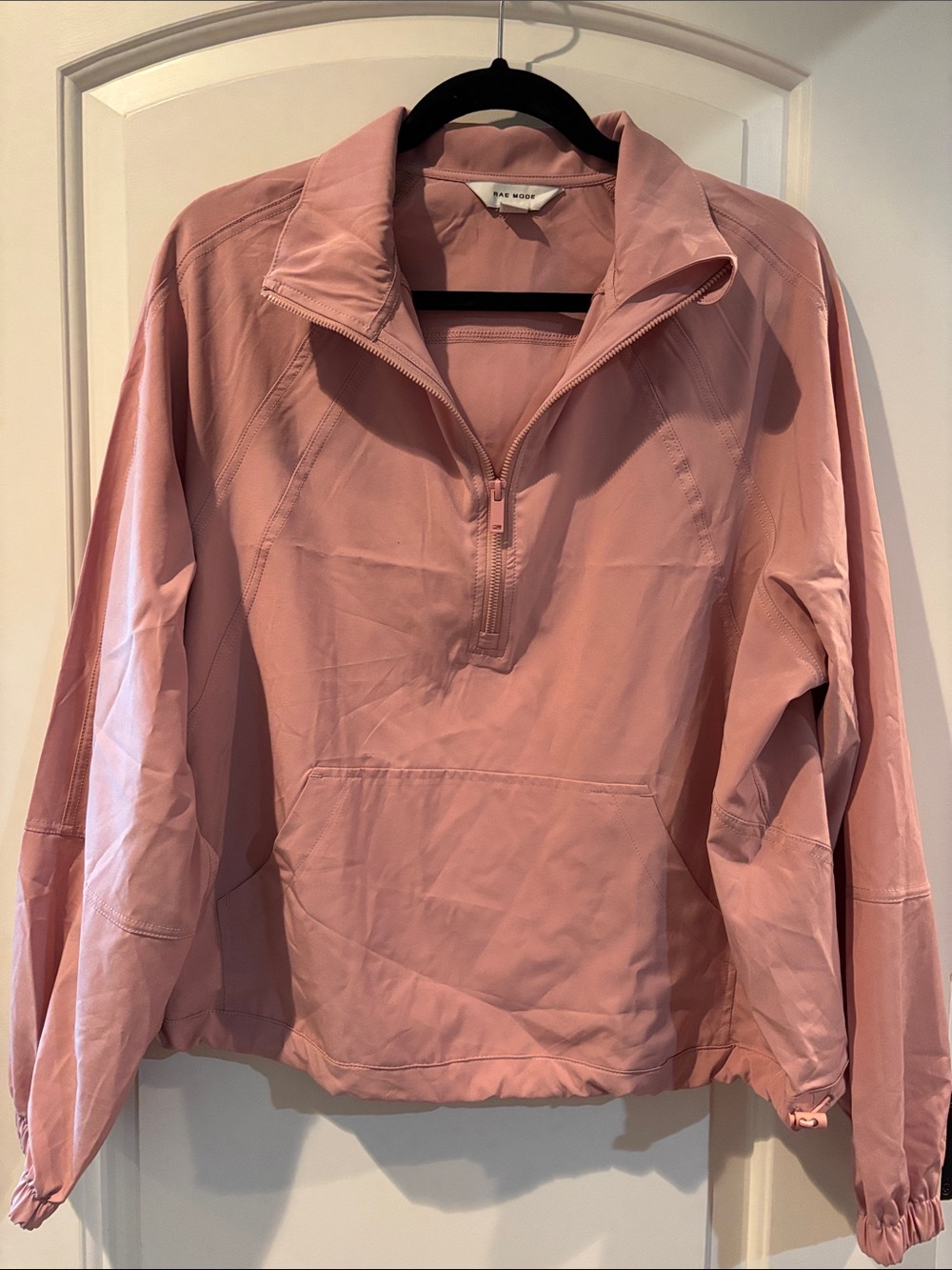 Half-Zip Pullover Jacket in Dusty Rose